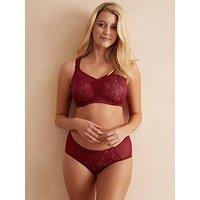 Berlei Beauty Lace Non Padded Underwire Everyday Minimiser Bra - Burgundy