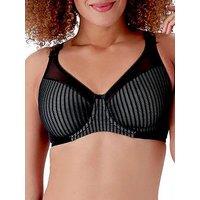 Berlei Jacquard Underwired Smoothing Minimiser Bra - Black/Grey