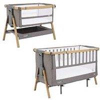 Tutti Bambini Cozee Xl Bedside Crib & Cot - Oak / Charcoal