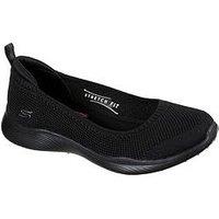 Skechers Microburst 2.0 Wide Fit Ballerina Shoes - Black