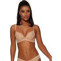 Gossard Superboost Lace Padded Plunge Bra - Nude