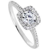 Created Brilliance Cynthia 9Ct White Gold 0.70Ct Lab Grown Halo Diamond Engagement Ring