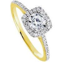 Created Brilliance Cynthia Created Brilliance 9Ct Yellow Gold 0.70Ct Lab Grown Halo Diamond Engagement Ring