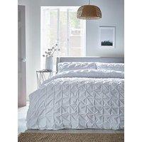 Very Home Pleated Duvet Cover Set - White