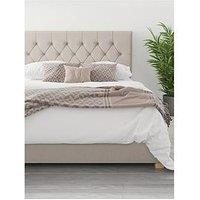 Aspire Olivier Linen Ottoman Storage Bed Frame