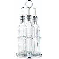 Kitchencraft World Of Flavours Italian Three Bottle Oil And Vinegar Set With Stand