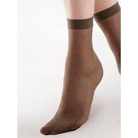 Pretty Polly 3 Pack 15 Denier Top Ankle High Socks - Barely Black