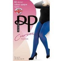 Pretty Polly 60 Denier Plush Opaque Tights - Blue