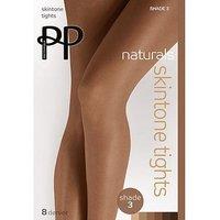 Pretty Polly Naturals Skintones 8 Denier Sheer Tights - Shade 3