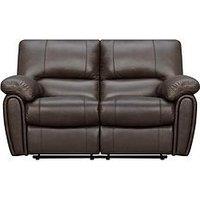 Leighton Leather/Faux Leather 2 Seater High Back Recliner Sofa - Brown - Fsc Certified