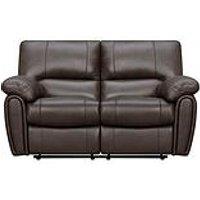 Leighton Leather 2 Seater High Back Power Recliner Sofa - Brown - Fsc Certified