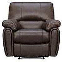 Leighton Leather/Faux Leather Power High Back Recliner Armchair - Brown - Fsc Certified