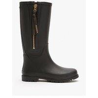 Mint Velvet April Zip Detail Wellies - Black