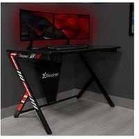 X Rocker Ocelot Gaming Desk With Red/Blue Stickers With Mousepad