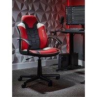 X Rocker Saturn Black/Red/Grey Mid-Back Esport Gaming Chair