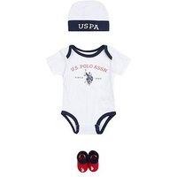 U.S. Polo Assn. Baby Boys Infant Set - White