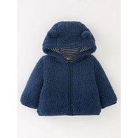 Mini V By Very Baby Boy Jersey Lined Fleeced Jacket - Blue