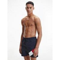 Tommy Hilfiger Solid Flag Swim Shorts - Navy