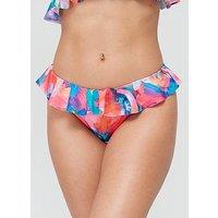 V By Very Frill Mid Rise Brief - Print