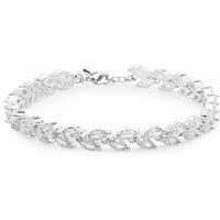 Jon Richard Silver Plated Cubic Zirconia Multi Navette Bracelet