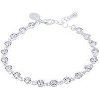 Jon Richard Silver Plated Crystal Tennis Bracelet