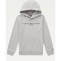 Tommy Hilfiger Boys Essential Hoodie - Light Grey Marl