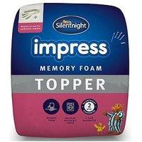 Silentnight Impress 5 Cm Memory Foam Mattress Topper - White