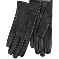 Totes Isotoner 3 Point Smart Touch Leather Glove - Black