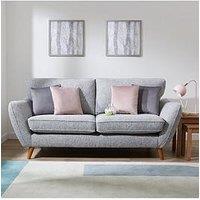 Very Home Perth Fabric 3 Seater Sofa - Silver