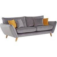 Very Home Perth Fabric 4 Seater Sofa - Grey