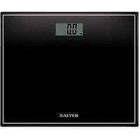 Salter Black Compact Glass Electronic Bathroom Scale