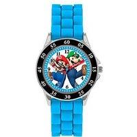 Nintendo Mario Blue Silicone Strap Time Teacher Watch