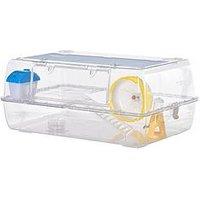 Pawhut Portable 2 Storey Small Animal Cage With Running Wheel Drinker Feeding Bowl