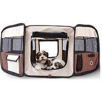 Pawhut Fabric Pet Dog Playpen (37Cm X 37Cm X 95Cm)