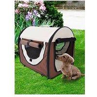 Pawhut Folding Fabric Soft Pet Crate, 46Lx36Wx41H Cm