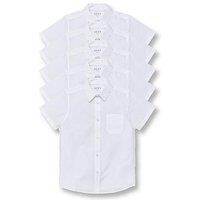 Everyday Boys 5 Pack Short Sleeve School Shirt - White