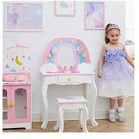 Teamson Kids Fantasy Fields Little Dreamer Kids Vanity Table And Stool Set