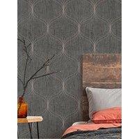Boutique Optical Geo Grey Wallpaper