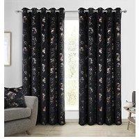 Lucia Thermal Velour Eyelet Lined Curtains