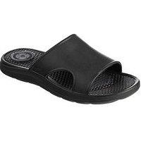 Totes Mens Solbounce Vented Slide Sandal - Black