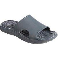 Totes Mens Solbounce Vented Slide Sandal - Grey