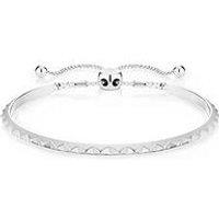 Buckley London Pyramid Bangle - Silver