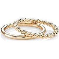 Buckley London Lucia Braided Set Of 2 Rings