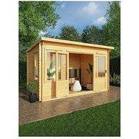 Mercia 4M X 3M Pent 19Mm Log Cabin - Pefc Certified