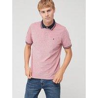 Jack & Jones Paulos Tipped Polo Shirt - Red