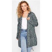 Long Tall Sally Animal Print Parka - Green