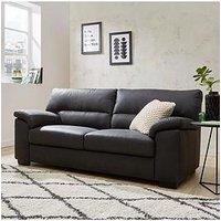 Very Home Danielle Faux Leather 3 Seater Sofa - Black - Fsc Certified