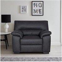 Very Home Danielle Faux Leather Armchair - Black - Fsc Certified