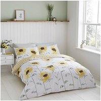 Catherine Lansfield Painted Sunflower Duvet Cover Set - Yellow