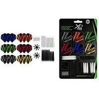 Xq Max 84 Piece Darts Accessory Kit - Includes 6 Sets Of Nylon Shafts, 6 Sets Of Flights, Flight Protector, 32 O-Rings